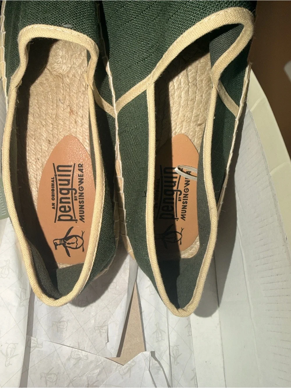 Men's Penguin Casual Espadrille Slip-Ons in Green